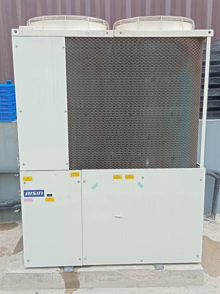 Gas-powered air conditioning system installed on Nigerian commercial building rooftop